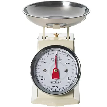 《EXCELSA》Vintage料理秤(奶油黃3kg)