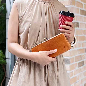 CLEDRAN｜日本復古款  經典銖釦多層皮夾 駝黃色