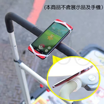 A-IDIO 矽膠萬用型 自行車手機固定架(透明白/1入)