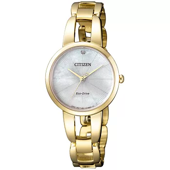 CITIZEN Eco-Drive  蝶花雲眼晶鑽時尚女錶-EM0432-80Y