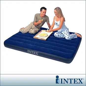 【INTEX】雙人植絨充氣床墊-寬137cm(68758)