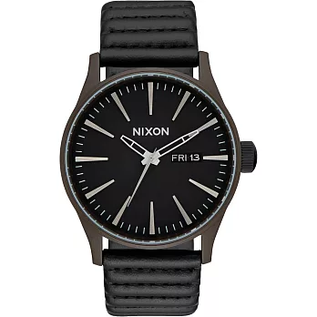 NIXON SENTRY LEATHER 冷冽爵士時尚腕錶-A1052138