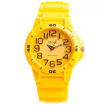 Watch-123 彩色甜心 日系糖果色繽紛腕錶 (12色任選)黃色