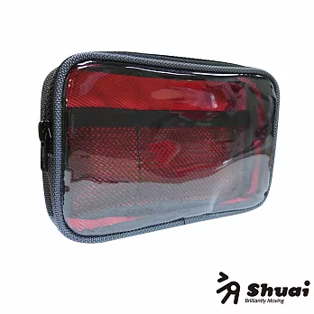 Shuai P1 Series Tough 超撞色萬用方包 (深灰/紅)