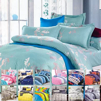 【法式寢飾花季】時尚典藏-天使絨標準雙人4件式鋪棉兩用被床包組大白兔