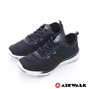 AIRWALK(女)  - SOCKIN 雙層襪感心機輕量慢跑鞋6黑