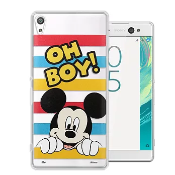 迪士尼Disney正版授權 索尼 SONY Xperia XA Ultra 6吋 大頭招呼系列軟式手機殼(米奇)