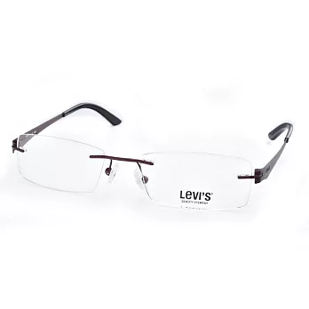 【大學眼鏡】LEVIS 美式簡約精緻 輕量無框光學眼鏡 05070-RED紅