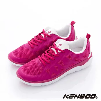 KENBOO(女)- 虛實之間 輕量透氣加高慢跑鞋7桃紅