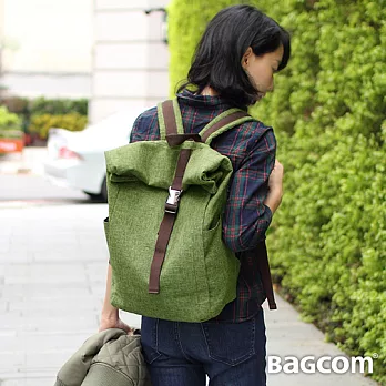 Bagcom輕捲後背包(高度可變) (15.6’’ Laptop OK)-綠色