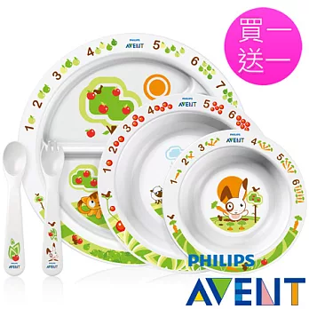 PHILIPS【AVENT新安怡】買一送一 QQ兔學習餐具組合(含食譜)