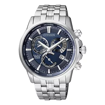 CITIZEN Eco-Drive 航太日記時尚腕錶-BL8140-80L