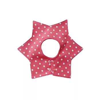 日本360度厚織可愛造型圍兜-紅點點(雙扣)