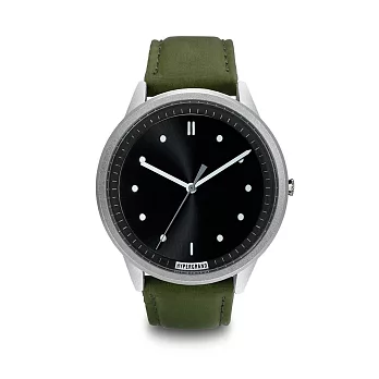 HYPERGRAND手錶 - 02基本款系列 - 銀黑錶盤x綠色飛行員