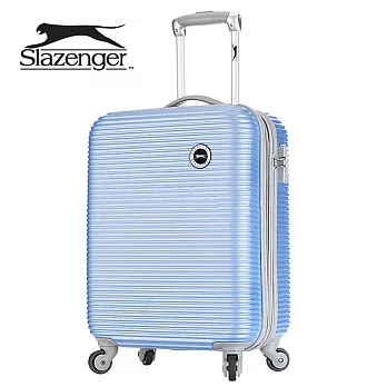 【Slazenger 史萊辛格】20吋 珠光橫條紋 行李箱/拉桿箱/登機箱 (紐約藍)紐約藍
