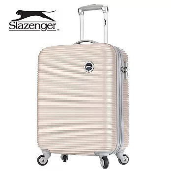 【Slazenger 史萊辛格】20吋 珠光橫條紋 行李箱/拉桿箱/登機箱 (香檳金)20吋 香檳金