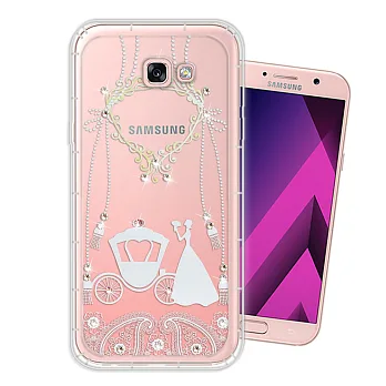 WT 三星 Samsung Galaxy A7 (2017) / A720 奧地利水晶彩繪空壓手機殼(精靈捧花)
