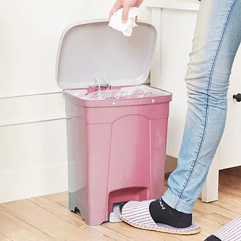 【nicegoods 好東西】吉利潔腳踏式垃圾桶15L-粉紅色