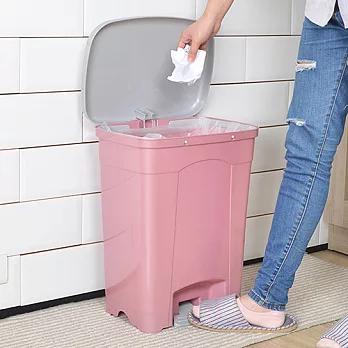 【nicegoods 好東西】吉利潔腳踏式垃圾桶25L-粉紅色