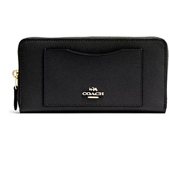 預購【COACH】真皮長夾錢包  F54007黑色