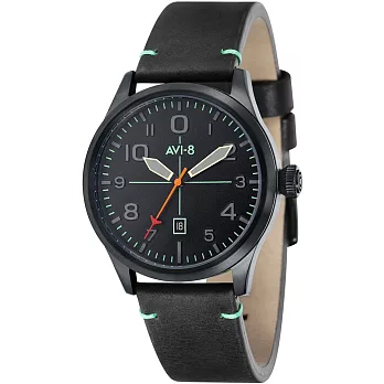 【AVI-8】FLYBOY 飛行男孩時尚手錶 (黑 AIAV40280B)