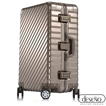 【U】Deseno - 輕量鋁鎂合金旗艦行李箱(三色可選)28吋 - 鈦金色