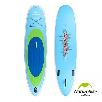 Naturehike高強度充氣式水上衝浪板 滑水板 附划槳(藍色小號)