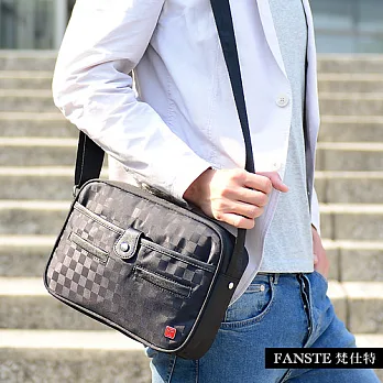 Fanste_梵仕特 側背公事包-炫亮格調-1454黑色
