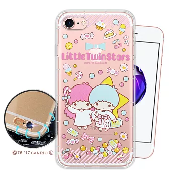 三麗鷗授權正版 KIKILALA 雙子星 iPhone 7 4.7吋 空壓氣墊保護殼(糖果雙子) 手機殼