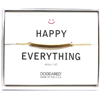 Dogeared 金色平衡骨手鍊 HAPPY EVERYTHING 開心過每一天 附原廠盒