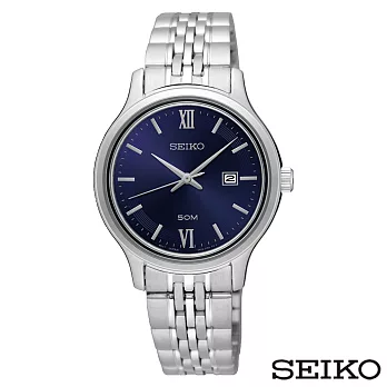 SEIKO精工 Neo Classic古典深藍女士腕錶 SUR709