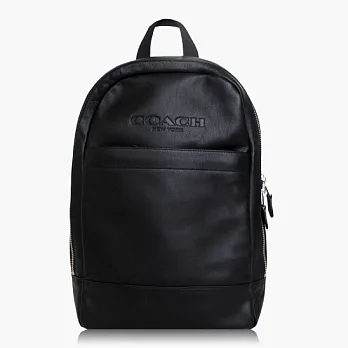 【COACH 旅行必備】皮革 / 單車包 / 後背包_黑色