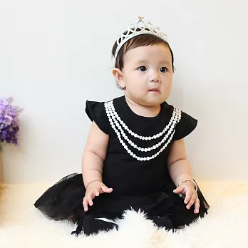 [日安朵朵]女嬰雪紡蓬蓬裙連身衣禮盒&ndash;奧黛莉赫本(MIT衣+寶寶襪)6M短袖