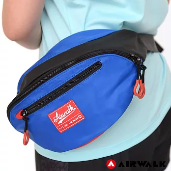AIRWALK - 休閒實用多夾層收納腰包-藍