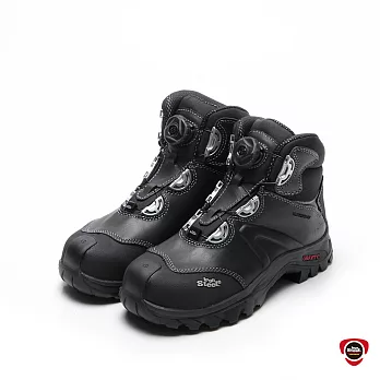 IronSteel T-1231 防水襪套快旋鈕鞋扣高筒安全鞋-EU41黑