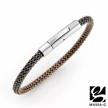 MASSA-G Titan XG2 Pure 4mm超合金鍺鈦手環(玫瑰金限定版)銀扣-17cm