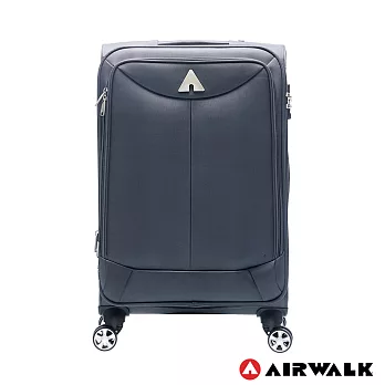 AIRWALK LUGGAGE -尊爵系列灰色的沉靜 布面拉鍊24吋行李箱 - 安靜灰24吋