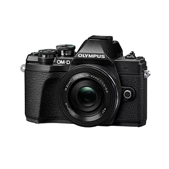 OLYMPUS E-M10 MarkIII+M1442EZ電動鏡組(公司貨)+64G卡+原廠電池+專用快門線+大吹球清潔組+拭鏡筆+保護鏡+相機包-黑色