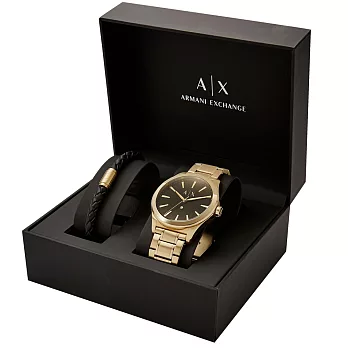 A|X Armani Exchange 日照天起紳士套錶組-AX7104