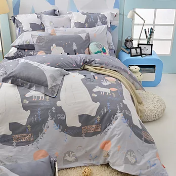 義大利Fancy Belle 單人純棉防蹣抗菌吸濕排汗兩用被床包組-格林童話