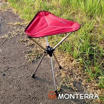 Monterra 輕量鞍型折疊椅Saddle Alpha 酒紅色 / 城市綠洲 (摺疊、折疊、露營桌椅、韓國品牌)