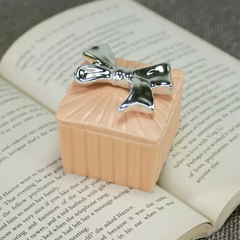 【ChouChou Lista】日本緞帶禮物盒造型置物盒粉紅佳人(OR)