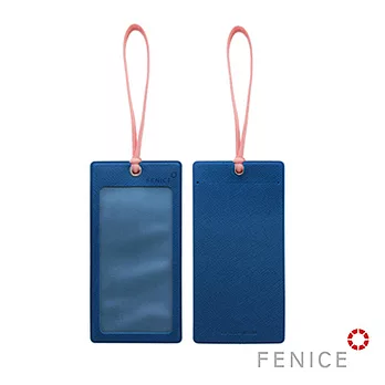 【FENICE】透明視窗行李吊牌 - 旅行用品 旅行的好夥伴 海軍藍+粉