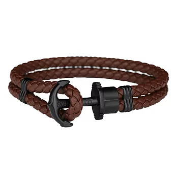 PAUL HEWITT  航海船錨手環-咖啡皮帶X黑扣M咖啡皮帶X黑扣