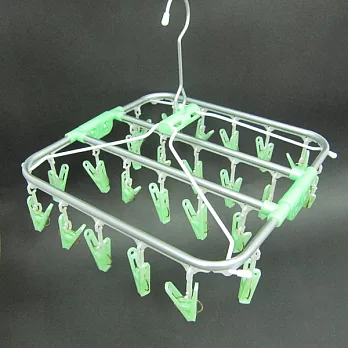 角型曬衣架24入-綠色&times;2組