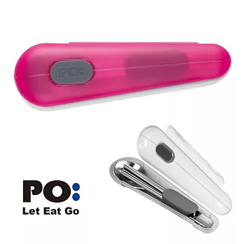 PO:匙筷不鏽鋼餐具組(紅)