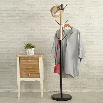 【H&R安室家】簡約美學衣帽架-LS152A黑