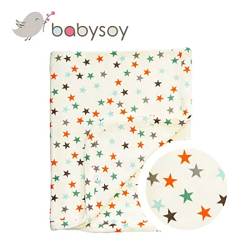 美國 Babysoy  有機棉星星安撫毯/安撫被 451  柿子橘