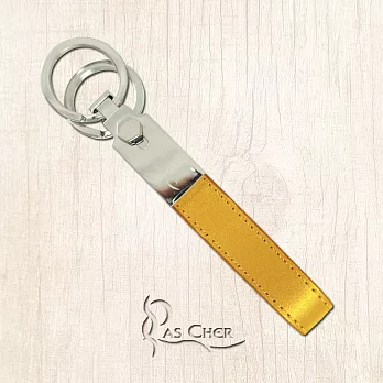 【PAS CHER 巴夏喀】典藏雙環鑰匙圈- 黃