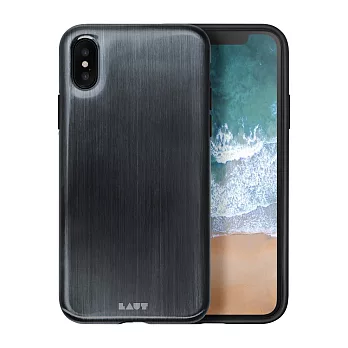 LAUT iPhone X/XS 玩色金屬系列軟式手機殼-金屬黑